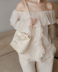 Túi Tote CHANEL Custom Vải Tweed 2026 (Kèm dây đeo & Box túi hãng Chanel)