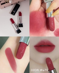 Lõi Refill Son DIOR #674 Velvet Midnight Rose Lipstick Limited 3.5g (Tách set, có nắp đậy)