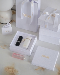 (Case) Vỏ Đựng Son DIOR Trắng Kèm Móc Khoá 2025