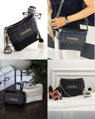 Túi Da Thật - Custom CHANEL từ Ruy Băng Tweed (21x17x8cm kèm Box Hãng)