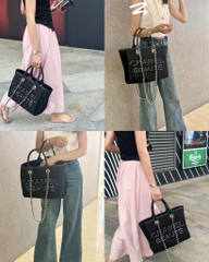 Túi Custom CHANEL Beauty - Chanel Deauville Tote Bag Tặng Túi hãng (30x24x15cm)