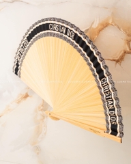 Quạt Cầm Tay DIOR Eventail Dioriviera Folding Fan Navy Black Sensu Novelty 2023