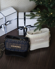 Túi Da Thật - Custom CHANEL từ Ruy Băng Tweed (21x17x8cm kèm Box Hãng)