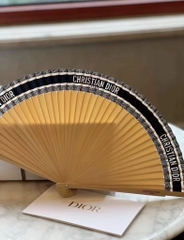 Quạt Cầm Tay DIOR Eventail Dioriviera Folding Fan Navy Black Sensu Novelty 2023