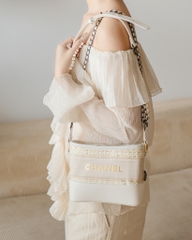 Túi Da Thật - Custom CHANEL từ Ruy Băng Tweed (21x17x8cm kèm Box Hãng)