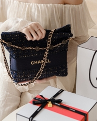 Túi Tote CHANEL Custom Vải Tweed 2026 (Kèm dây đeo & Box túi hãng Chanel)