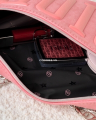 Túi Đeo Vai - Gift DIOR Hồng Da Lộn (27x17x3cm)