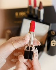 Clutch Rouge DIOR Minaudiere And Lipstick Set Limited Edition (Gift Đen) (10x8x3.5cm)