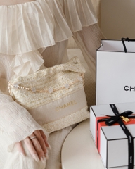 Túi Tote CHANEL Custom Vải Tweed 2026 (Kèm dây đeo & Box túi hãng Chanel)