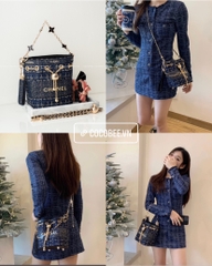 Túi Custom - Bucket CHANEL (Tặng Hộp Chanel RB) 17x16x12cm