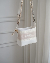 Túi Da Thật - Custom CHANEL từ Ruy Băng Tweed (21x17x8cm kèm Box Hãng)