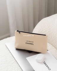 Túi Đựng Mỹ Phẩm CHANEL Da Lộn Beige