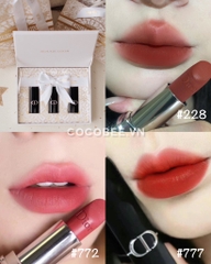 Set Rouge DIOR 3 Son Minisize TẶNG TÚI HÃNG - (Bản Giới Hạn Giáng Sinh 2024)