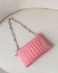 Túi Đeo Vai - Gift DIOR Hồng Da Lộn (27x17x3cm)