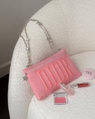 Túi Đeo Vai - Gift DIOR Hồng Da Lộn (27x17x3cm)
