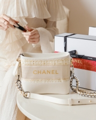 Túi Da Thật - Custom CHANEL từ Ruy Băng Tweed (21x17x8cm kèm Box Hãng)