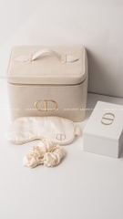 Set CỐP DIOR Beauty Vanity Case Set Eye Mask, Scrunchy Hair Tie, Box Cotton Pads 4pcs