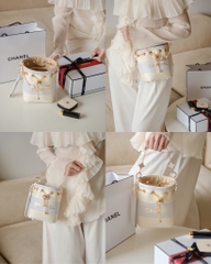 Túi Custom - Bucket CHANEL (Tặng Hộp Chanel RB) 17x16x12cm