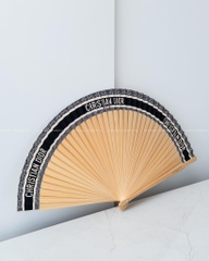 Quạt Cầm Tay DIOR Eventail Dioriviera Folding Fan Navy Black Sensu Novelty 2023