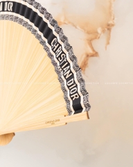 Quạt Cầm Tay DIOR Eventail Dioriviera Folding Fan Navy Black Sensu Novelty 2023