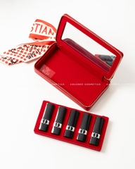 Set DIOR 5 Son Fullsize Hộp Đỏ Da - Rouge Dior Refillable Lipstick Collection
