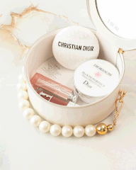 Túi Gift DIOR Trắng Tròn Bản Giới Hạn 2024 (Custom dây đeo & dây ngọc trai) (15x6.5cm)