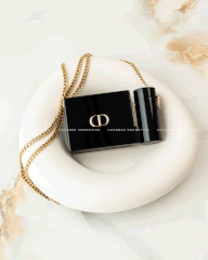 Clutch Rouge DIOR Minaudiere And Lipstick Set Limited Edition (Gift Đen) (10x8x3.5cm)