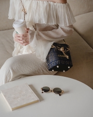 Túi Custom - Bucket CHANEL (Tặng Hộp Chanel RB) 17x16x12cm