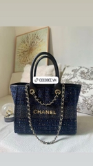 Túi Custom CHANEL Beauty - Chanel Deauville Tote Bag Tặng Túi hãng (30x24x15cm)