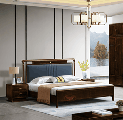 GIƯỜNG NGỦ GỖ TỰ NHIÊN NHẬP KHẨU PHONG CÁCH INDOCHINE 2331