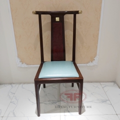 BỘ BÀN ĂN INDOCHINE 1M8 KẾT HỢP 6 GHẾ BỌC DA XANH NGỌC BÍCH A01