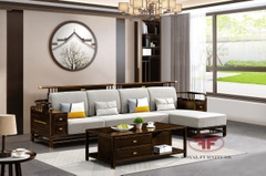 BỘ SOFA INDOCHINE DÁNG CHỮ L GỖ ÓC CHÓ NHẬP KHẨU 2305
