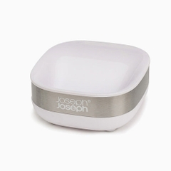 Hộp đựng xà phòng Joseph Joseph 70533 Slim Steel Soap Dish - White (màu xám/trắng)