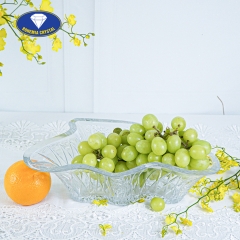 Đĩa pha lê mài đựng hoa quả, bánh kẹo 33cm