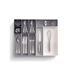 Khay chia ngăn kéo, đựng dao dĩa Joseph Joseph 85200 Blox™ Schubladen-Organizer-Set 10-teilig - Grau/Taube VE 4 (màu ghi)