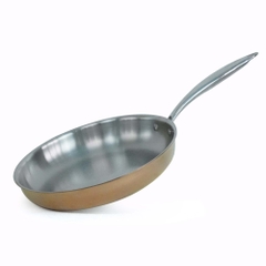 Chảo inox sâu lòng Ciwete series Royal Knight màu vàng đồng 28cm