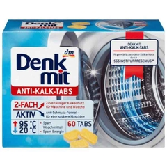 Viên vệ sinh máy giặt/ tẩy lồng giặt Denkmit hộp 60 viên (1 thùng 5 hộp)