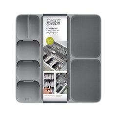Khay đa năng đựng dao thìa dĩa Joseph Joseph 85127 DrawerStore™ - Besteck- und Küchen-Ordnungshelfer - Grau VE 2 (màu ghi)