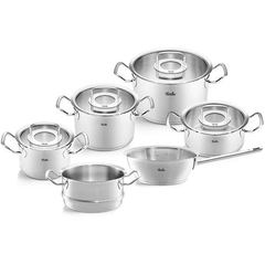 Bộ nồi Fissler Profi set 6 món vung kính kèm xửng hấp made in Germany