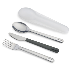Bộ dao thìa dĩa Joseph Joseph 81135 Duo Steel Travel Cutlery màu Grey