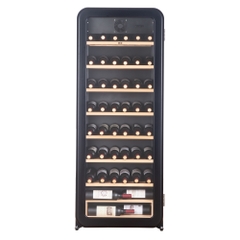 Tủ rượu cigar HCK SC-208RWA 208L mặt kính đen – Lưu trữ 54 chai rượu & 138 điếu cigar