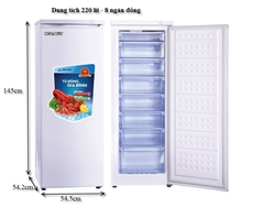 Tủ đông 216 lít 8 ngăn đông