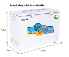 Tủ đông 240 lít 2 ngăn đông +mát