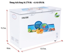 Tủ đông 270 lít 2 ngăn đông +mát