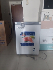 Giao 2 tủ đông mini hòa phát ốp kính cường lực 1 ngăn 1 cánh HPF AD6107.T1