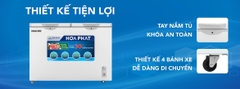 Tủ 1 ngăn đông 2 cánh mở 600L ( lòng sử dụng thực 352L) dài 1,3 MÉT