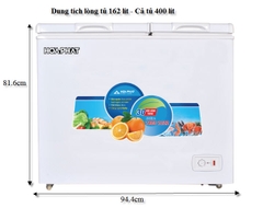 Tủ đông 162 lít 2 ngăn đông + mát