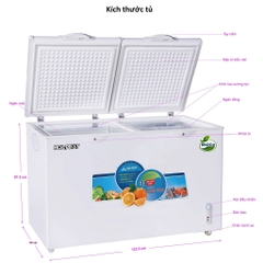 tủ đông hòa phát 400l 2 ngăn