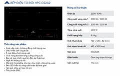 Bếp điện từ đôi HPC D22A2