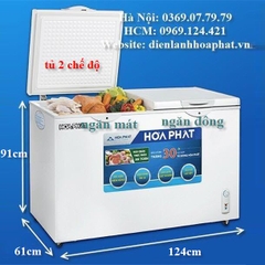 Tủ 1 ngăn đông + 1 ngăn mát 500 lít ( lòng sử dụng thực 205L) dài 103 cm rộng 61cm